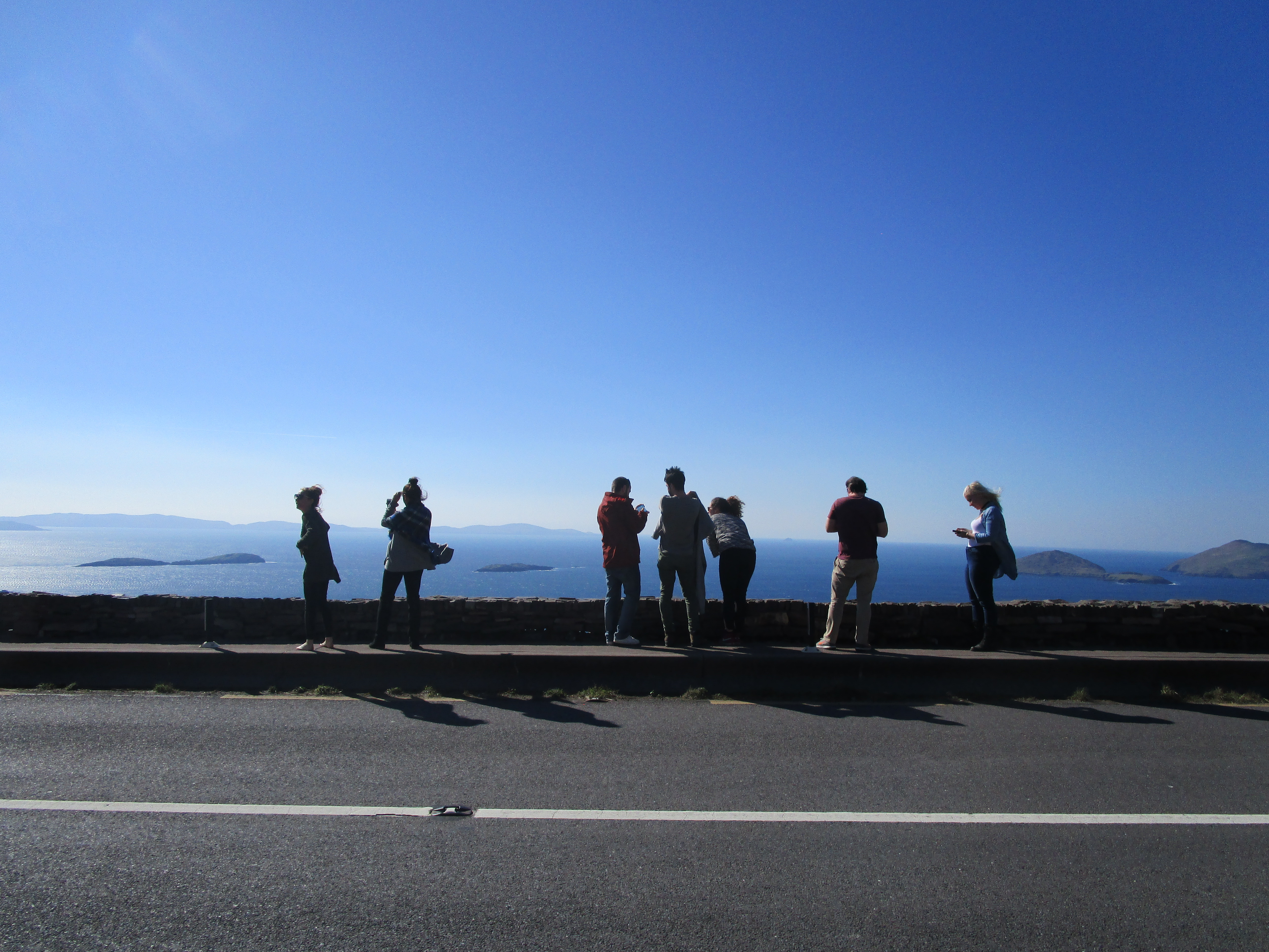 visiting ring of kerry side of road