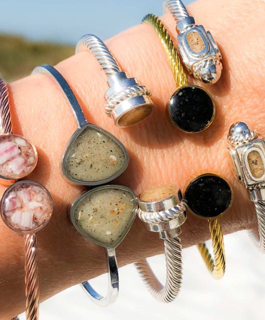 crushed shell jewelry