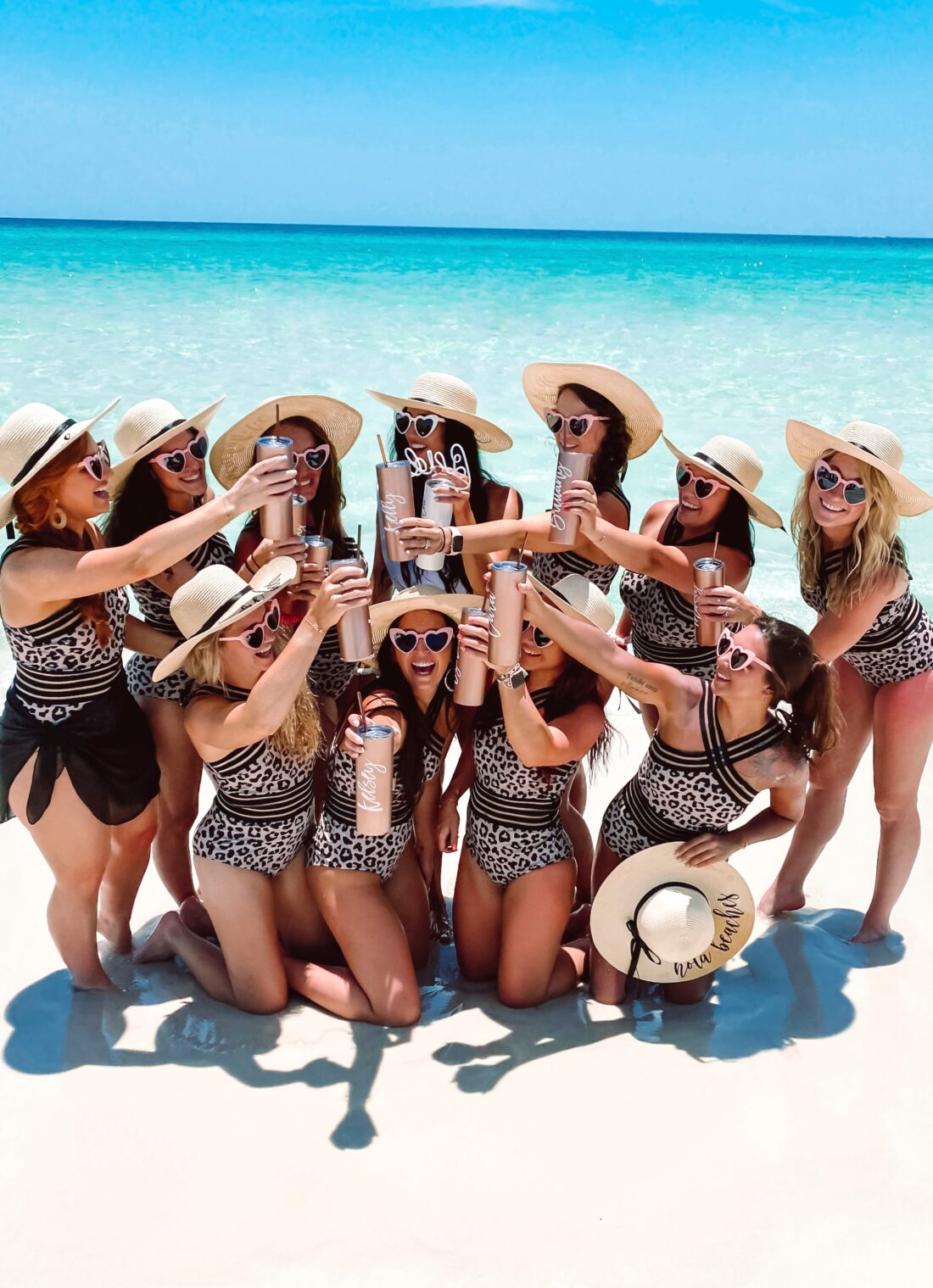 beach bridesmaid party