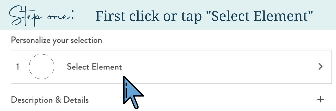 step 1 click "select element"