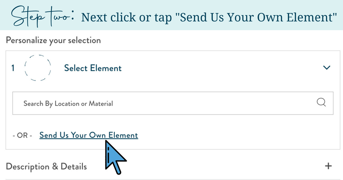 step 2 click "Send Us Your Own Element"