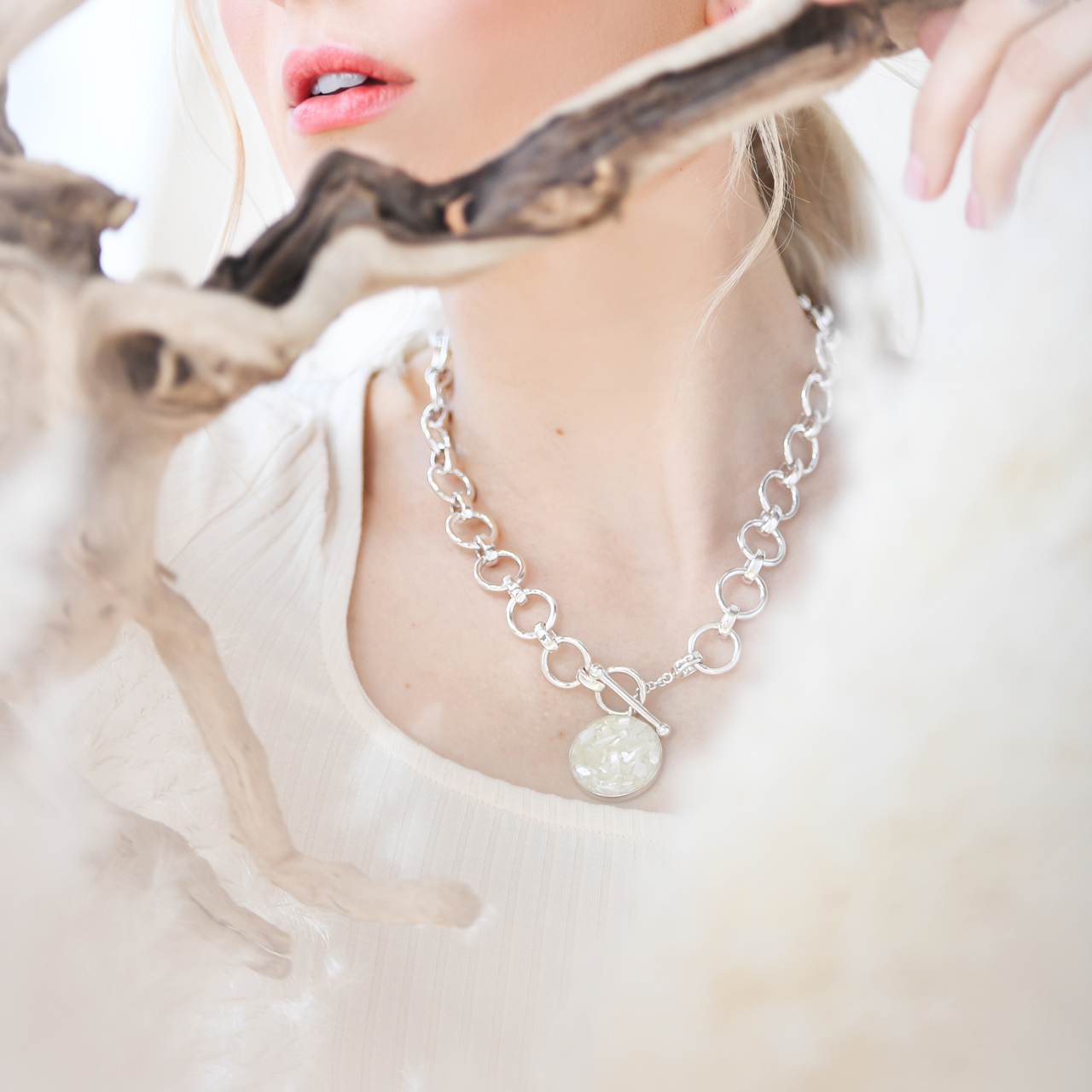 Dune Jewelry's Mediterranean Necklace, the perfect gift for Mother's Day.