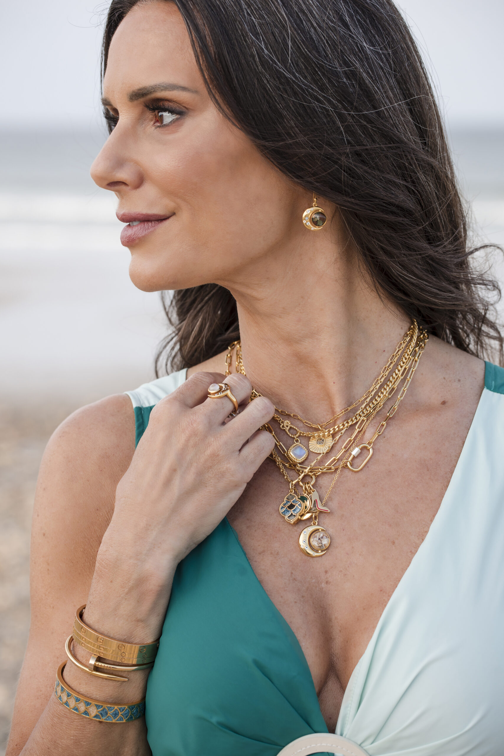 Captain Kate new nautical and celestial sterling silver and gold jewelry collection with Dune Jewelry.