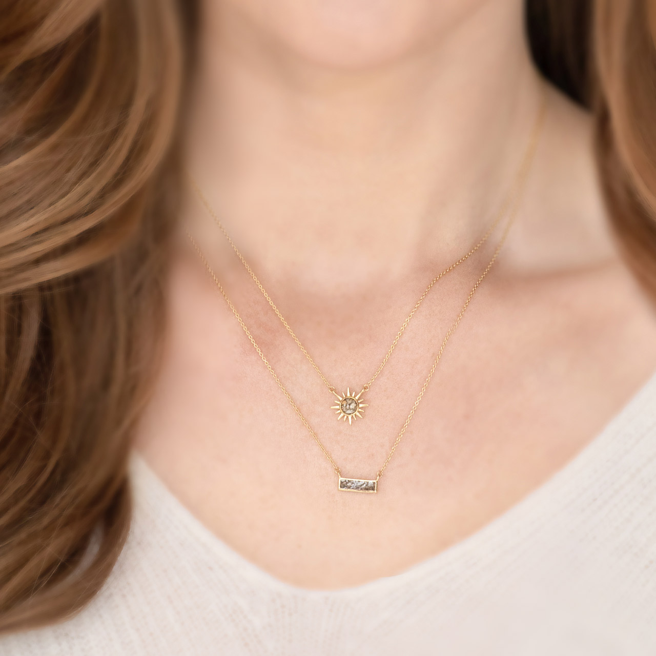 Delicate Dune Bar Necklace - 14k Gold Vermeil