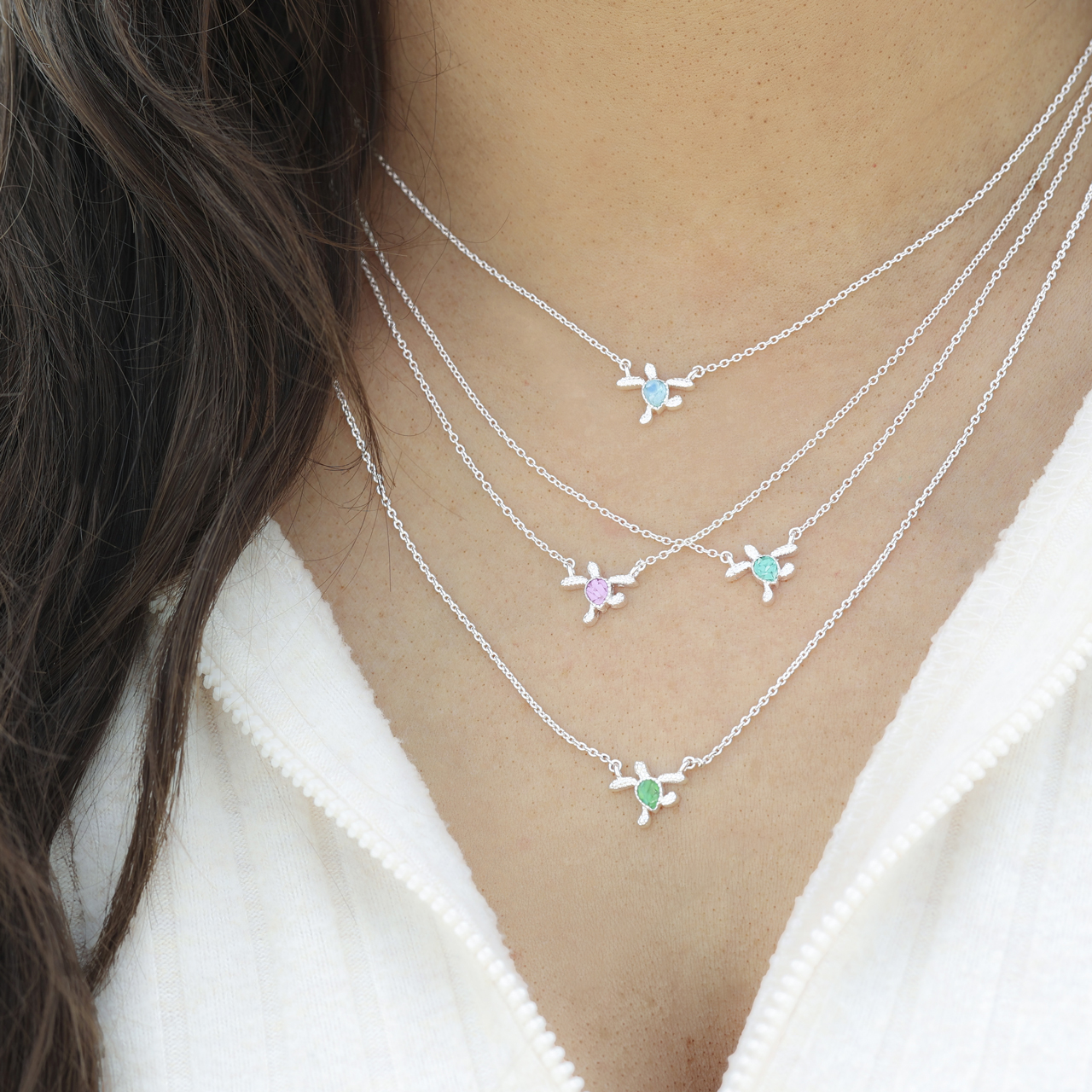 Delicate Dune Turtle Necklace