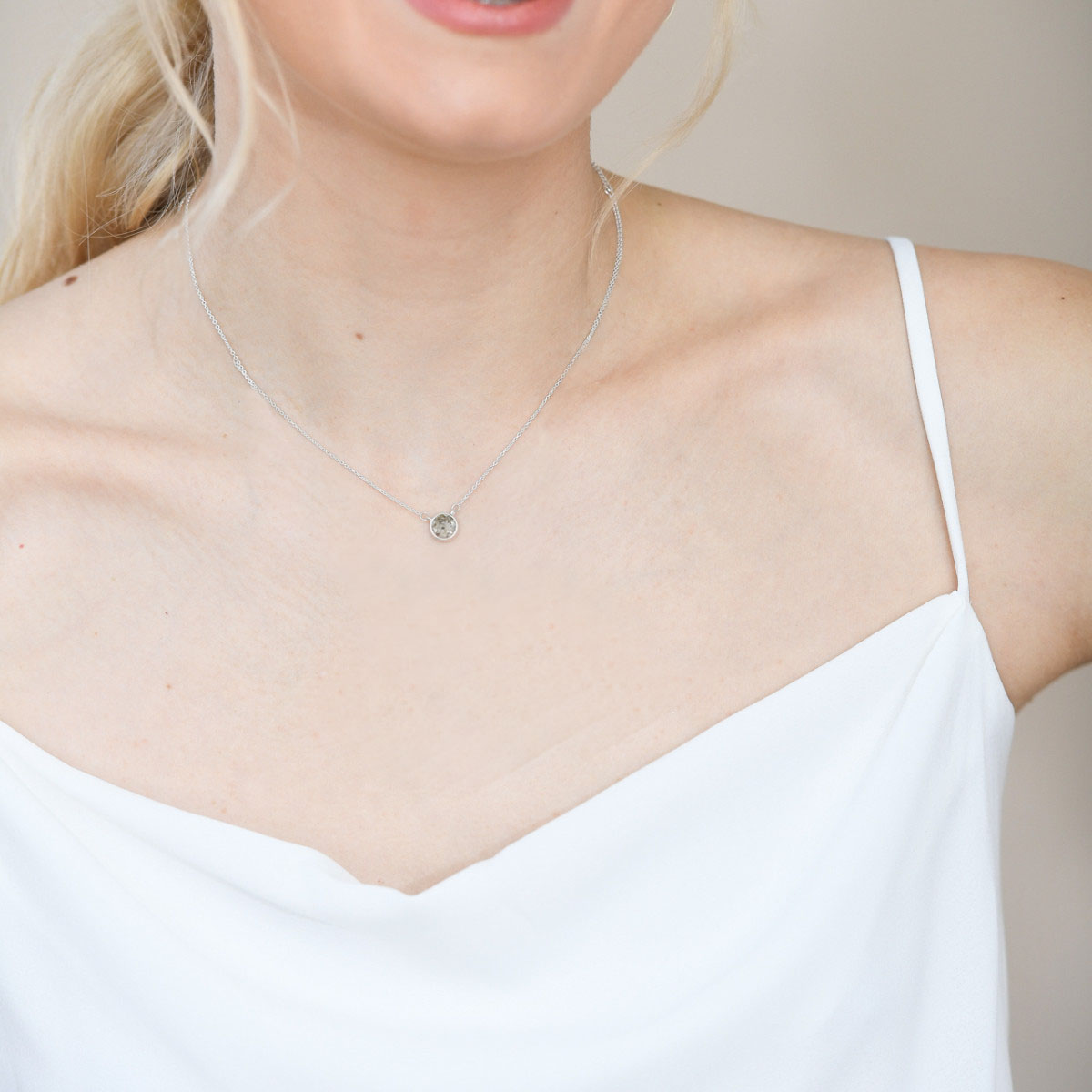 Birth Month Flower Necklace - February - Violet