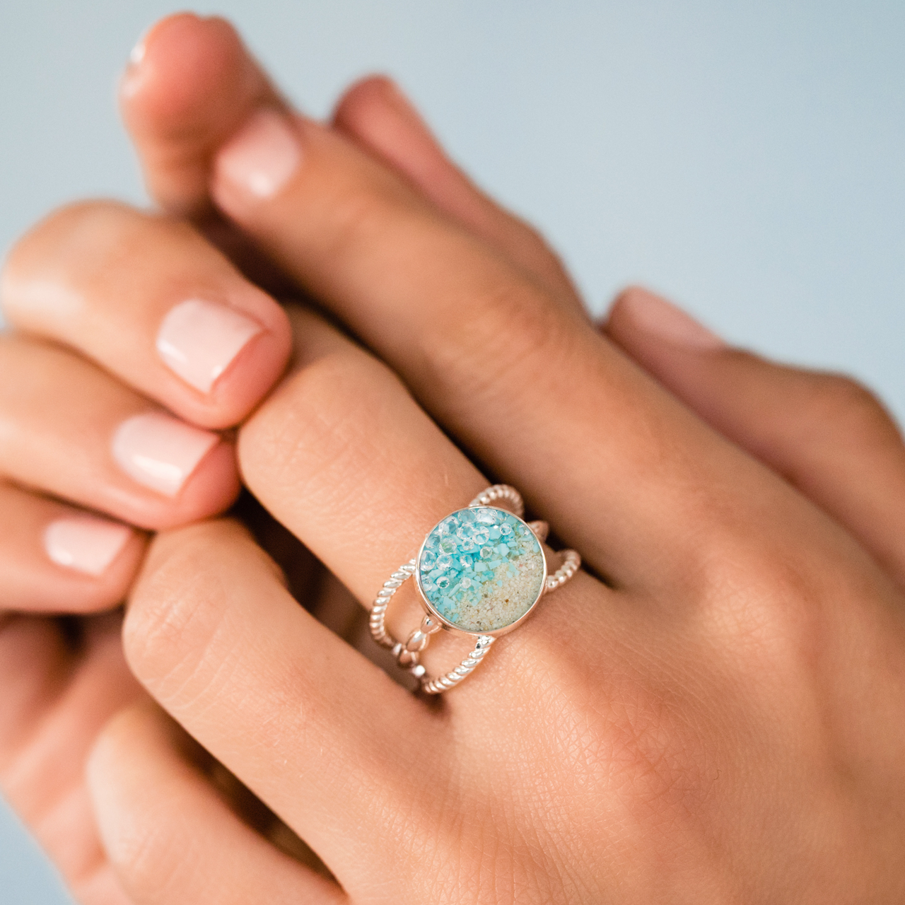 Boho Ring - Round - Shell Scape