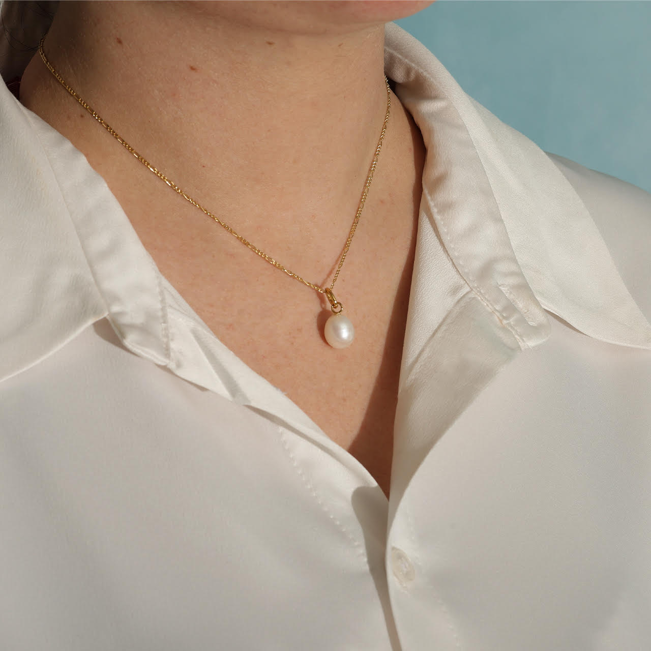 Collectible Travel Treasures™ Baroque Pearl Necklace - 14k Gold Vermeil