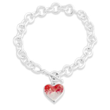 Dune x 4ocean Full Heart Toggle Bracelet - Bali Red