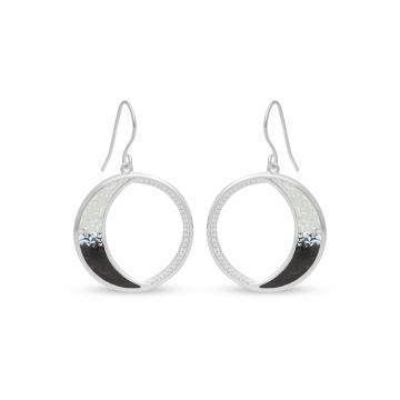 Eclipse Drop Earrings by Tiffany Rice - Dune Silver - Mother of Pearl Gradient