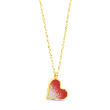 Explorer Heart Necklace - Gold - SCAD Red Gradient