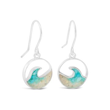 BC - Cresting Wave Drop Earrings - Turquoise Gradient