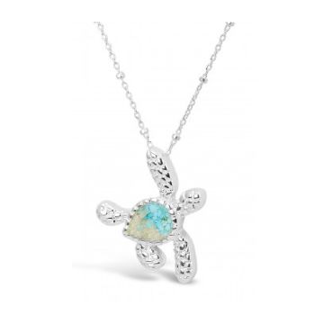 BC - Sea Turtle Necklace - Large - Turquoise Gradient