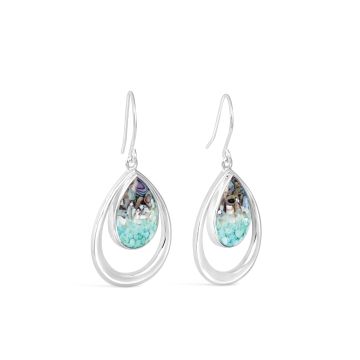 BC - Teardrop Ripple Earrings - Ocean Gradient