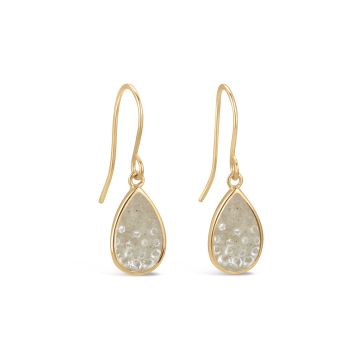 BC - Teardrop Earrings - 14k Gold Vermeil - Diamond Gradient