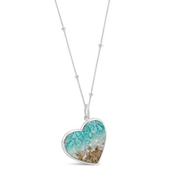 BC - Tilted Full Heart Necklace - Ocean Gradient