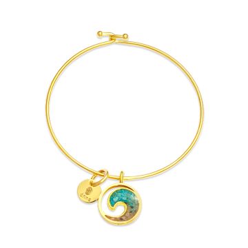 Beach Bangle - Wave - Gold - Custom Gradient