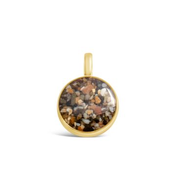 Gold Beach Charm - Round | The Original Beach Sand Jewelry Co. | Dune Jewelry