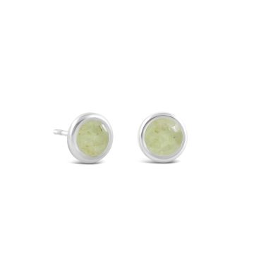 Birth Month Power Stone Dune Drop Studs - August - Peridot