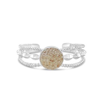 Boho Cuff Bracelet - Round - Diamond Gradient