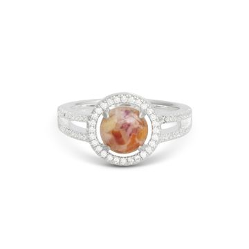Silver Ring with Shells from Sanibel Island