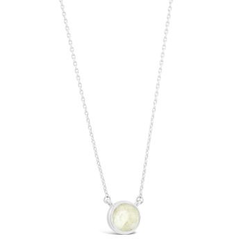 Birth month flower necklace featuring Narcissus. December birth month jewelry.