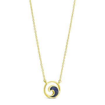 Delicate Dune Wave Necklace - 14k Gold Vermeil