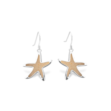 Explorer Delicate Starfish Drop Earrings - Silver