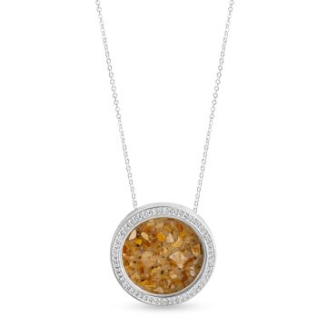 Diamond Heirloom Locket Necklace 25mm - Sterling