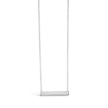 Engravable Charm Stationary Necklace