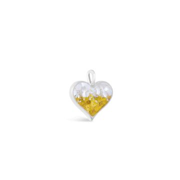 Heart of Sand Pendant - Mother of Pearl Gradient - Dune Silver