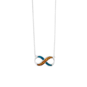 Infinity Necklace Apatite and Sand