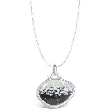 Lagoon Necklace - Dune Silver - Mother of Pearl Gradient