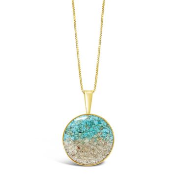 Marina Necklace - 14k Gold Vermeil - Turquoise Gradient