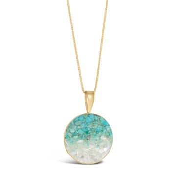 Marina Necklace - Dune Gold - Turquoise Gradient
