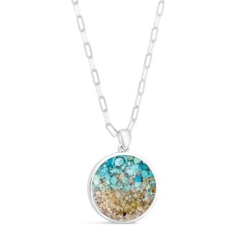 The Mediterranean Necklace - Dune Silver - Turquoise Gradient