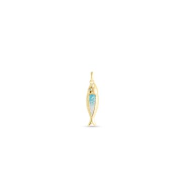 Minnow Pendant - Dune Gold - Turquoise Gradient