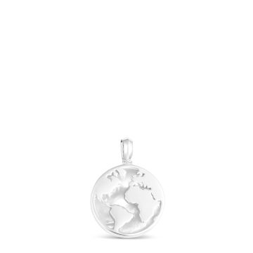 Globe World Traveler Necklace By Christine Kesteloo - Mother of Pearl