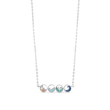 Quad Wave Stationary Necklace