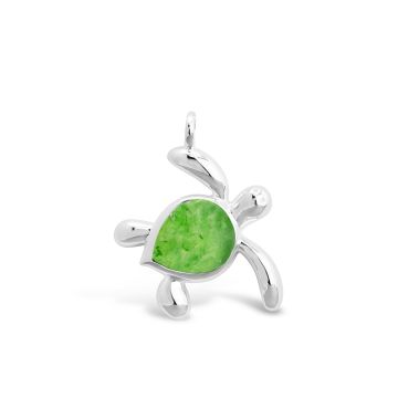 Turtle Charm - Dune Silver