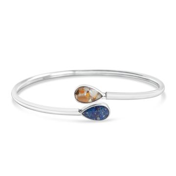 Stainless Steel Bypass Teardrop Cuffs | Stackable Cuff Bracelet