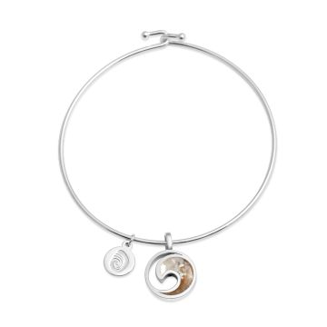 Wave Bangle - Mother of Pearl Gradient