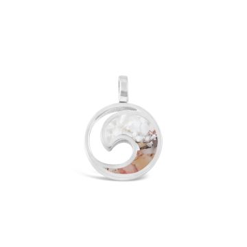 Wave Charm - Dune Silver - Mother of Pearl Gradient