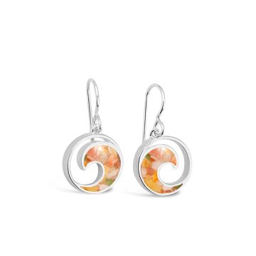 Wave Drop Earrings - Dune Silver