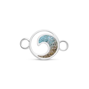 Centerpiece Wave Charm - Diamond & Turquoise Gradient