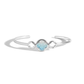 Water Clover Cuff Bracelet by Christine Kesteloo - Mother of Pearl Gradient