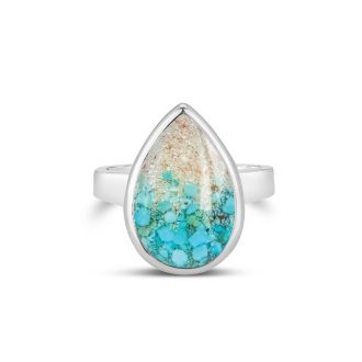 BC - Teardrop Ring - Turquoise Gradient