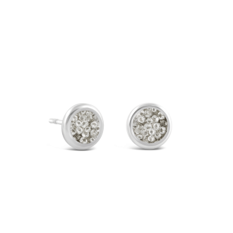 Birth Month Power Stone Dune Drop Studs - April - Diamond