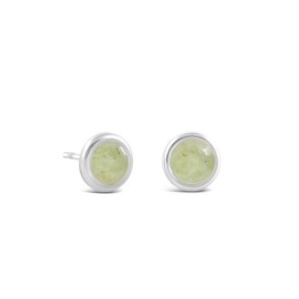 Birth Month Power Stone Dune Drop Studs - August - Peridot