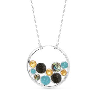 Large Bubbles Necklace - Dune Silver
